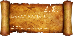 Laskó Róbert névjegykártya