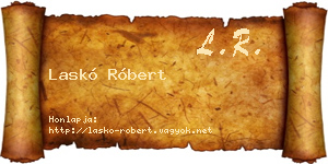 Laskó Róbert névjegykártya